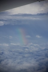 Fototapeta premium 飛行機からみた虹