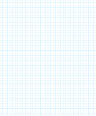 Blank squared notebook sheet. Vector transparent object
