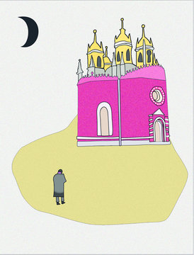 Drawing of a Russian Church 