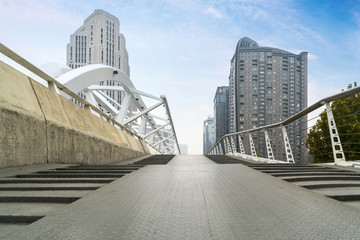 Bridge and Urban Architectural Landscape in Tianjin, China