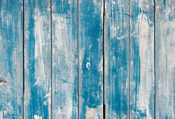 Fototapeta na wymiar Blue wooden fence