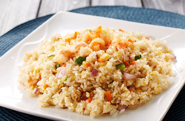 Chinese food,Fried Rice on table
