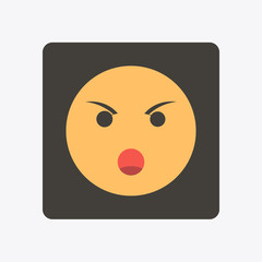 Smiley Icon Smiling Face Flat Style