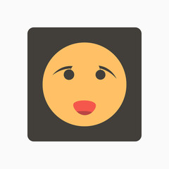 Smiley Icon Smiling Face Flat Style