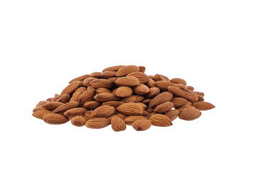 almond nuts isolated on white background