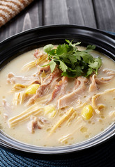 Chinese food,Ginkgo pig stomach soup