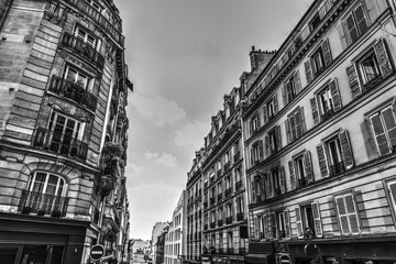 Luxury buildings under a clear sky in Paris
