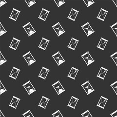 Flat vector Seamless pattern with hourglass icons