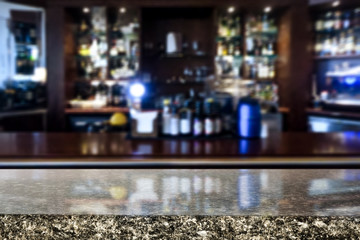 Table background of free space and bar 