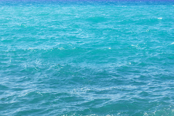 Background with sea waves and blue water