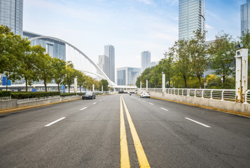 Expressway and Modern Urban Architecture in Tianjin, China
