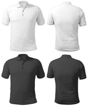 Black and White Collared Shirt Design Template