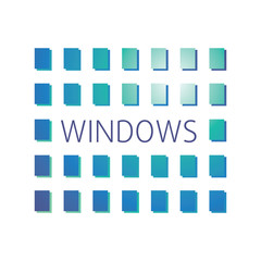 Vector logo on the theme of Windows, doors