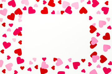 white background with hearts