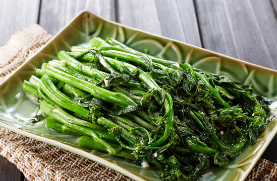 Chinese food,Stir Fried Water Spinach