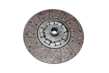 Car clutch plate isolated on a white background.