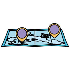 map and location pins design