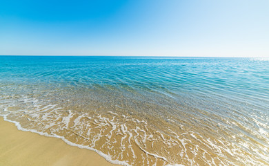 Clear sky over Perdepera turquoise water