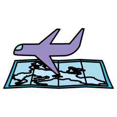 airplane and map design