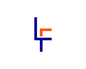 Initial Letter LF Logo Template Design