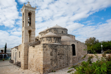 Fototapeta na wymiar View of the beautiful Agia Paraskevi Byzantine Church. Paphos, Cyprus.