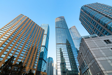 Fototapeta premium Modern Urban Skyscrapers and Architectural Landscapes..