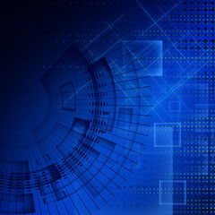 Obraz premium Abstract blue soft technology background, illustration