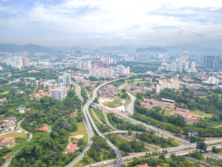 Aerial view of metropilitan city at daylight.