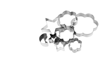 Cookie cutter shape on isolated white background.