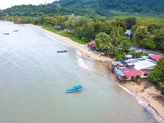 Fototapeta na wymiar Beach with aerial view.