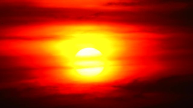 4K Sunset sky orange sky orange  outdoor summer nature sunrise with silver lining and cloud on the orange sky