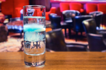 Jellyfish cocktail (layered shot)