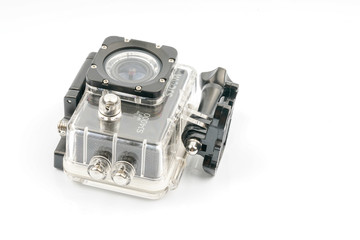 KUALA LUMPUR, MALAYSIA - JUly 20, 2017:  SJCAM action cameras with white background.