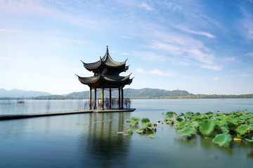 Beautiful landscape and landscape in West Lake, Hangzhou