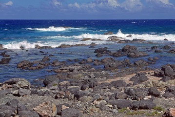 Rocky beach of Aruba