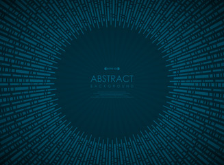 Abstract technology circle blue gradient geometric pattern.