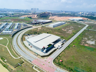 Fototapeta premium Aerial view of residential houses.