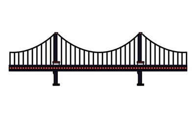 bridge architecture on white background