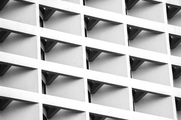 Architectural of window and balcony  building pattern black and white