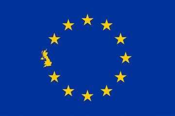 BREXIT - Britain in the EU flag concept - Illustration