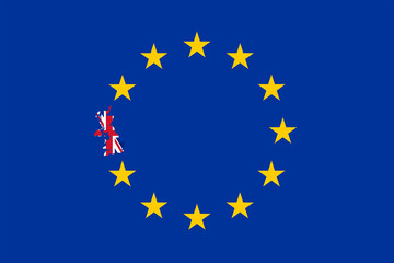 BREXIT - Britain in the EU flag concept - Illustration