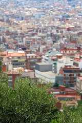 Fototapeta premium Aerial view of Barcelona from Park Güell.