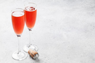 Rose champagne glasses
