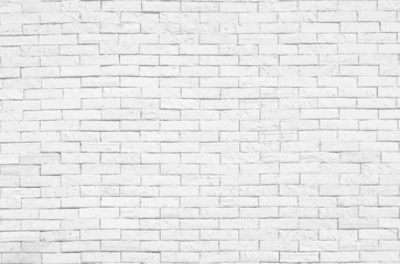 Fototapeta na wymiar White brick wall texture for background - Image