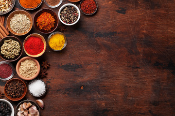 Obraz na płótnie Canvas Set of various spices and herbs