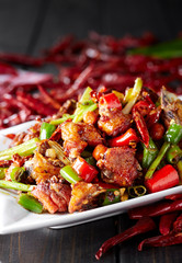 Delicious Chinese cuisine, spicy chicken