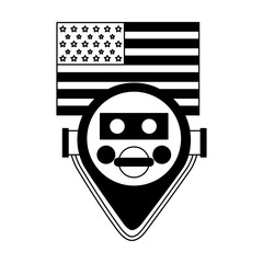 binocular viewer new york american flag