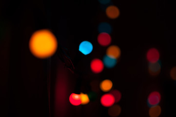 Festive elegant abstract background with bokeh lights and stars Texture
