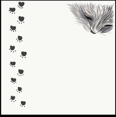 abstract background and cat