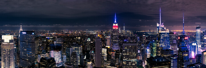 Plakat Panoramica de la ciudad de Nueva York - Manhattan